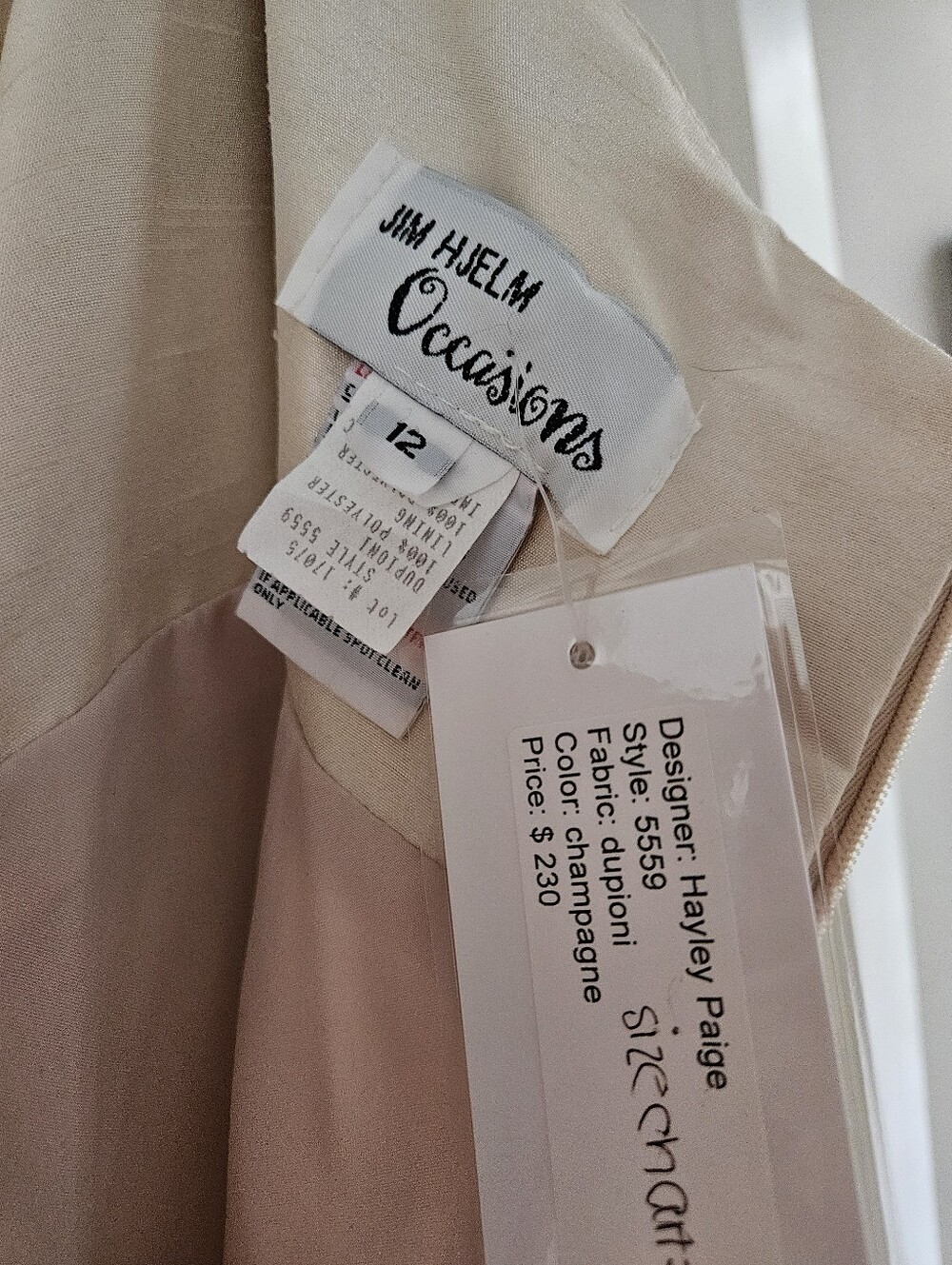 Hayley Paige Wedding Dress Bridesmaid Dress Style 5559 Sz 12 See Measurements - Picture 4 of 8